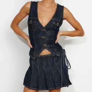 Lioness Denim Vest Top